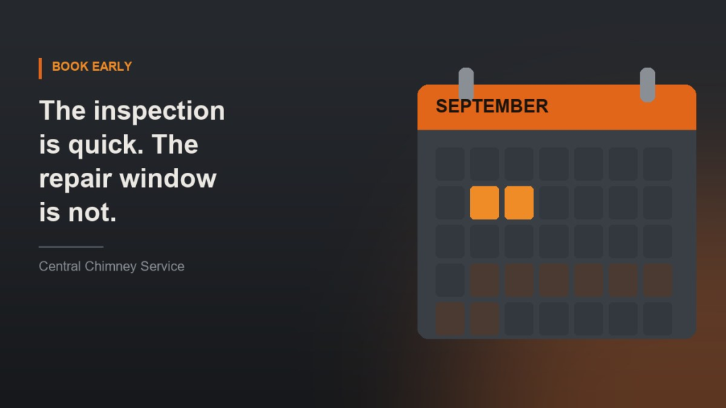 Illustration of a September wall calendar with early dates marked in orange